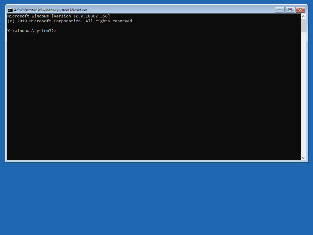 The command prompt