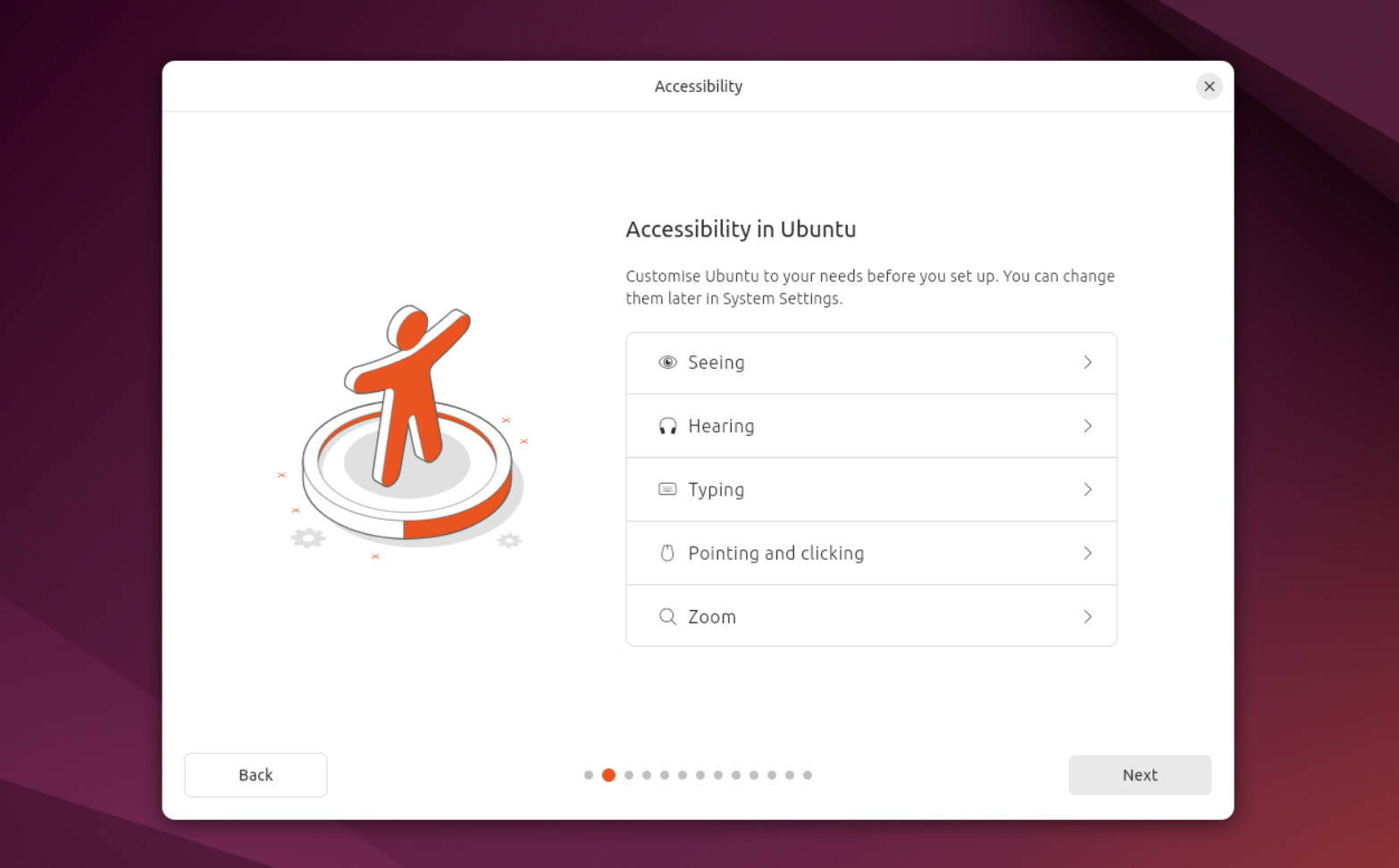 The Accessibility page